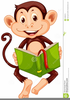 Animal Reading Book Clipart Image