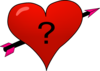 Valentine Heart Arrow With Question Mark Clip Art