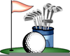 Golf Clubs Clipart Image