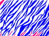 Blue And White Zebra Print Background Clip Art