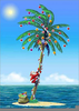 Tropical Florida Christmas Clipart Image