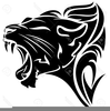 Black And White Panther Clipart Image