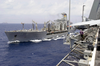 The Military Sealift Command (msc) Ship Usns John Ericsson (t-ao 194) Pulls Along Side Uss Nimitz Image
