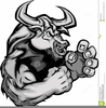 Bull Fighting Clipart Image