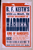 Return Engagement Of Hardeen, King Of Handcuffs The Biggest Vaudeville Attraction In America. Image
