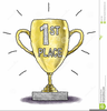 St Place Trophy Clipart Image