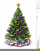 Free Clipart Christmas Tree Presents Image