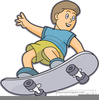 Free Skate Boarding Clipart Image