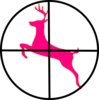  Pink Deer In Scope Clip Art