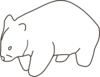 Wombat Template Neutral Clip Art