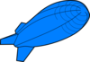 Blue Zeppelin Clip Art