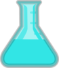 Light Blue Flask Lab Clip Art