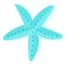 Teal Starfish Clip Art