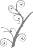 Gray Branch Swirl Clip Art