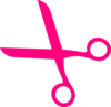Pink Hair Scissors Clip Art