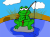 Fishing Frog Clip Art