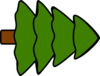 Large 4 Layer Green Fir Tree Clip Art