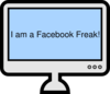 Image Of A Desktop With Facebook Slogan On It Clip Art