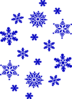 Blue Snowflake Flurry Clip Art