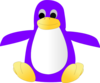 Purple Penguin By Fetzer Clip Art