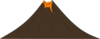Orange Volcano Clip Art