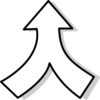 Convergent Arrow Clip Art