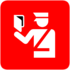 Immigration Police In Red Clip Art