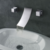 Widespread Designer Curve Spout Waterfall Bathroom Sink Faucet--faucetsuperdeal.com Image