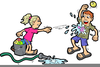 Free Clipart Children Playing In Water Image
