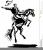 Cowboy With Saddle Clipart Image