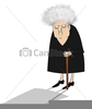 Cranky Old Lady Clipart Image