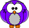 Purple Owl Cartoon Clip Art