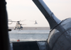 Two Sea King Helicopters Load Their Bambi Buckets Image
