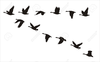 Flying Geese Clipart Image