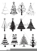 Christmas Tree Clipart Black Image