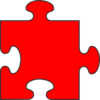 Red Border Puzzle Piece Clip Art