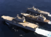 The Military Sealift Command Supply Ship Usns Patuxent (t-ao-201) Conducts A Dual Underway Replenishment (unrep) Clip Art