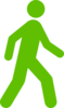 Walking Man Green Clip Art