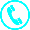 Turqoise Phone Icon Clip Art