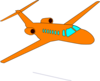Orange Plane Clip Art