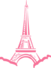 Pink Eiffel Illistration Clip Art
