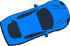 Blue Car - Top View - 20 Clip Art