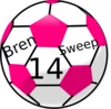 Brenna Soccer Ball Large Clip Art