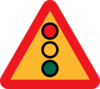 Traffic Lights Ahead Sign Clip Art