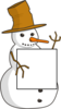 Snowman With Sign Clip Art