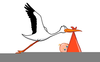 Stork Baby Clipart Image