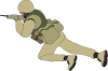 Crawling Soldier Clip Art