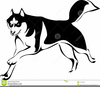 Running Wolf Clipart Image