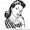 Vintage Housewife Clipart Image