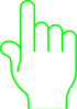 Green Pointer Finger Clip Art